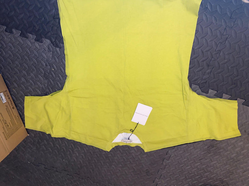 Green transfer printed cotton T-shirt