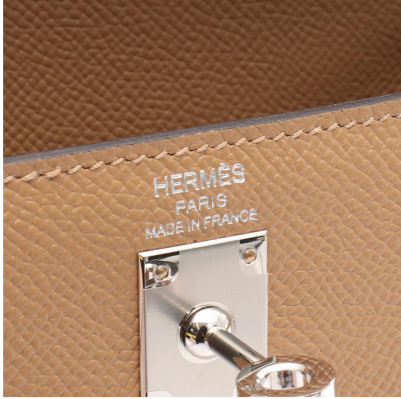 Hermès Kelly 25 Tricolore bag 25 in Chai, Citron and Mauve Epsom Leather with Silver hardware