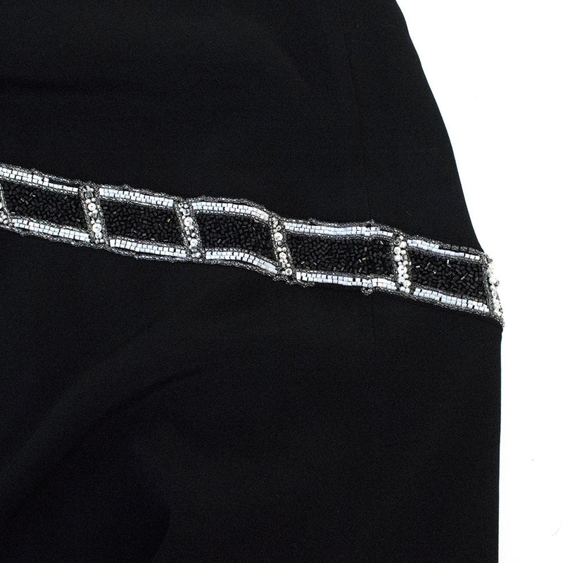 Bob Mackie Black Beaded Long Dress