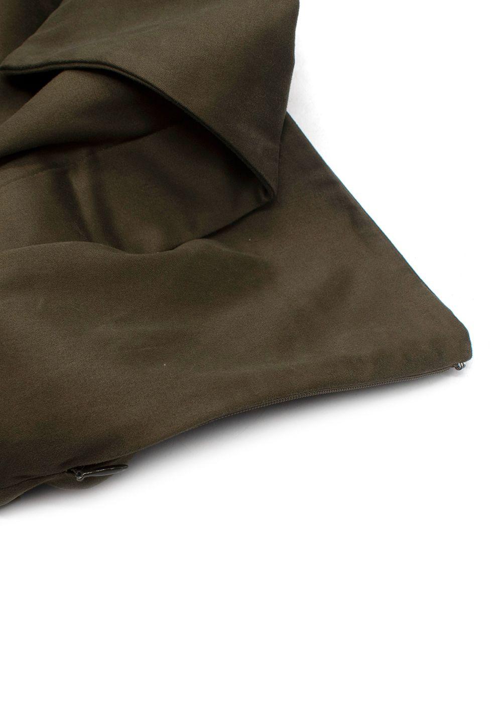 The Attico Khaki Asymmetric Mini Skirt