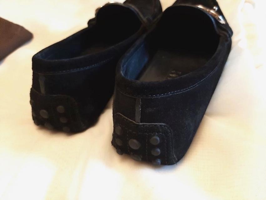 Black Suede Interlocking G Loafers