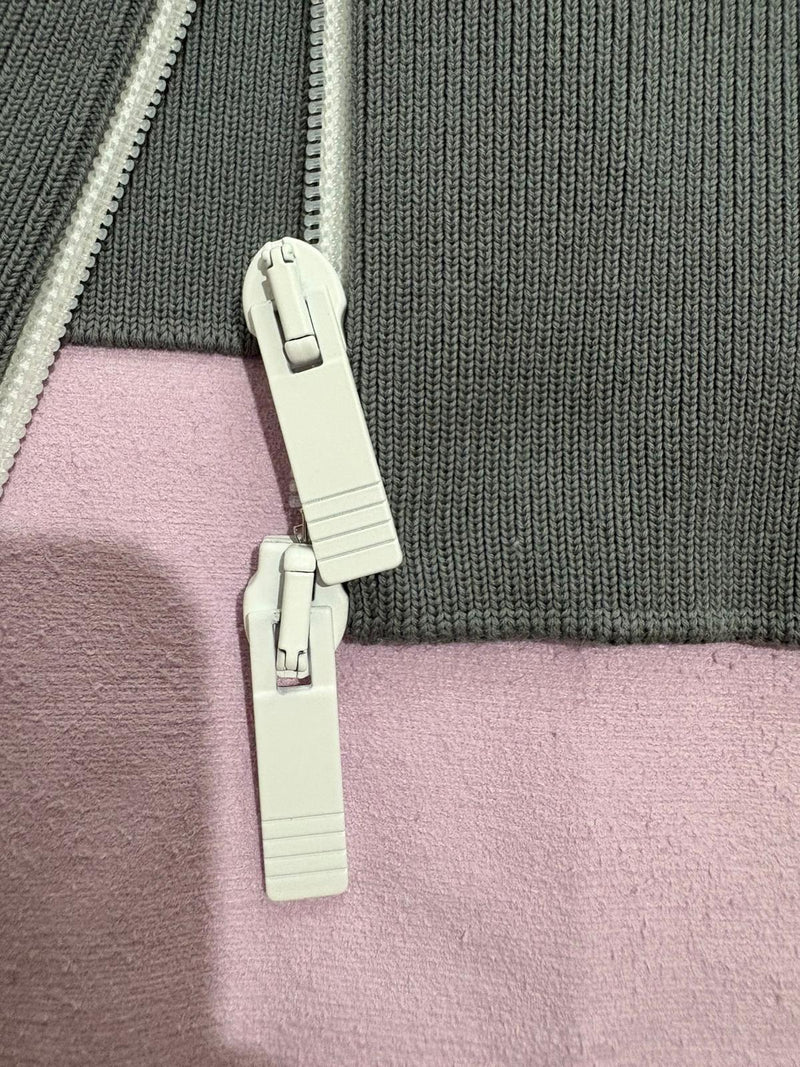 Thom Browne Grey Ripstop Bomber Jacket