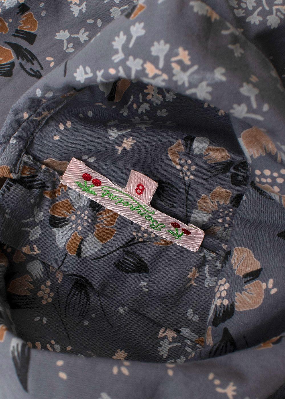 Kids 8Y Grey Printed Blouse