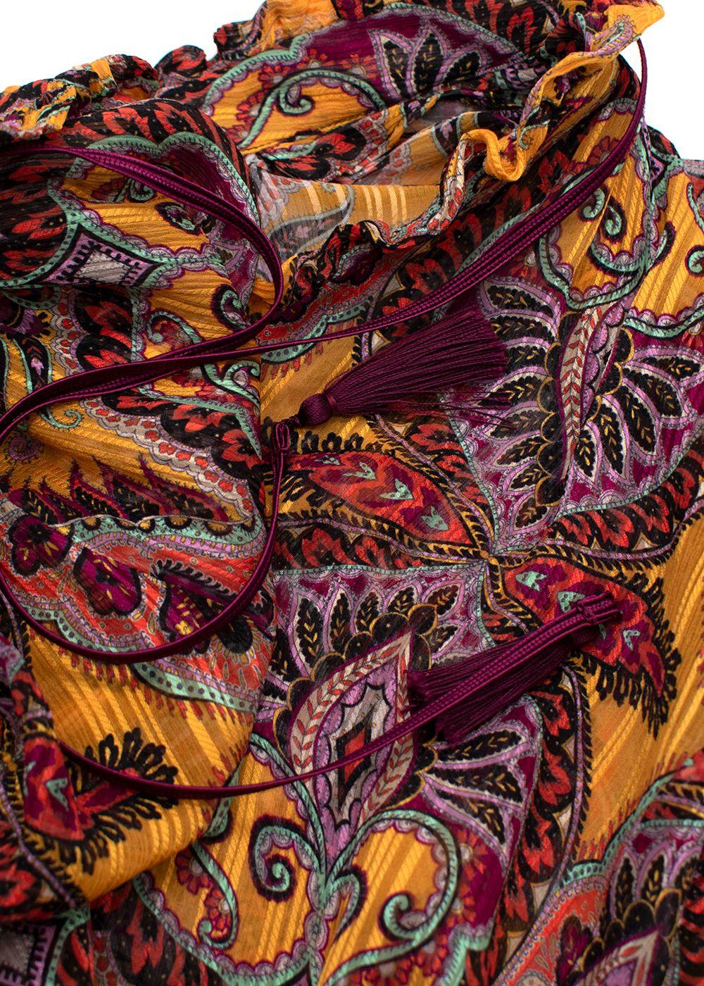 Etro Multi Coloured Floral Silk Blouse