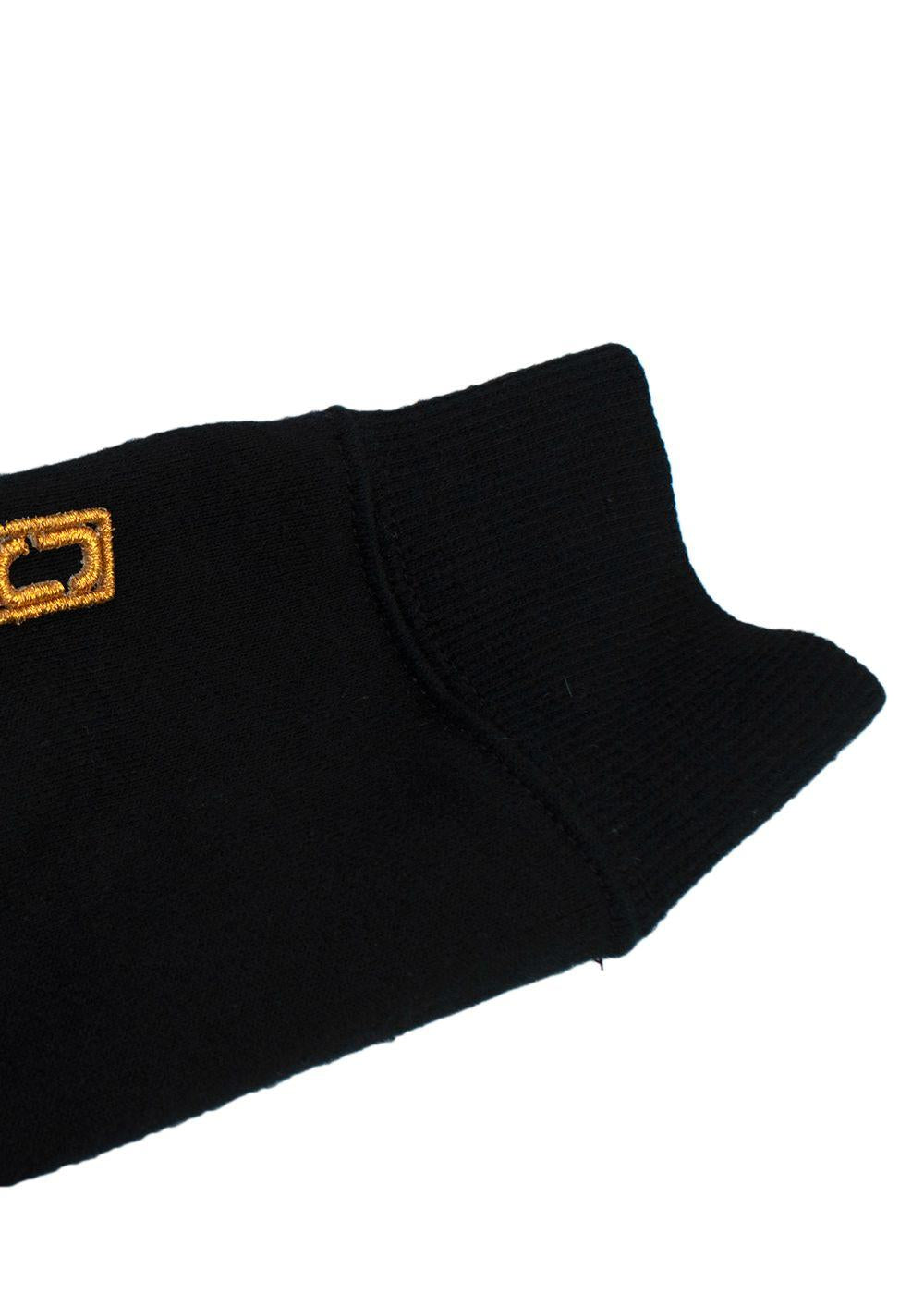 Marc Jacobs Black & Gold Beaded Logo Sweatshirt