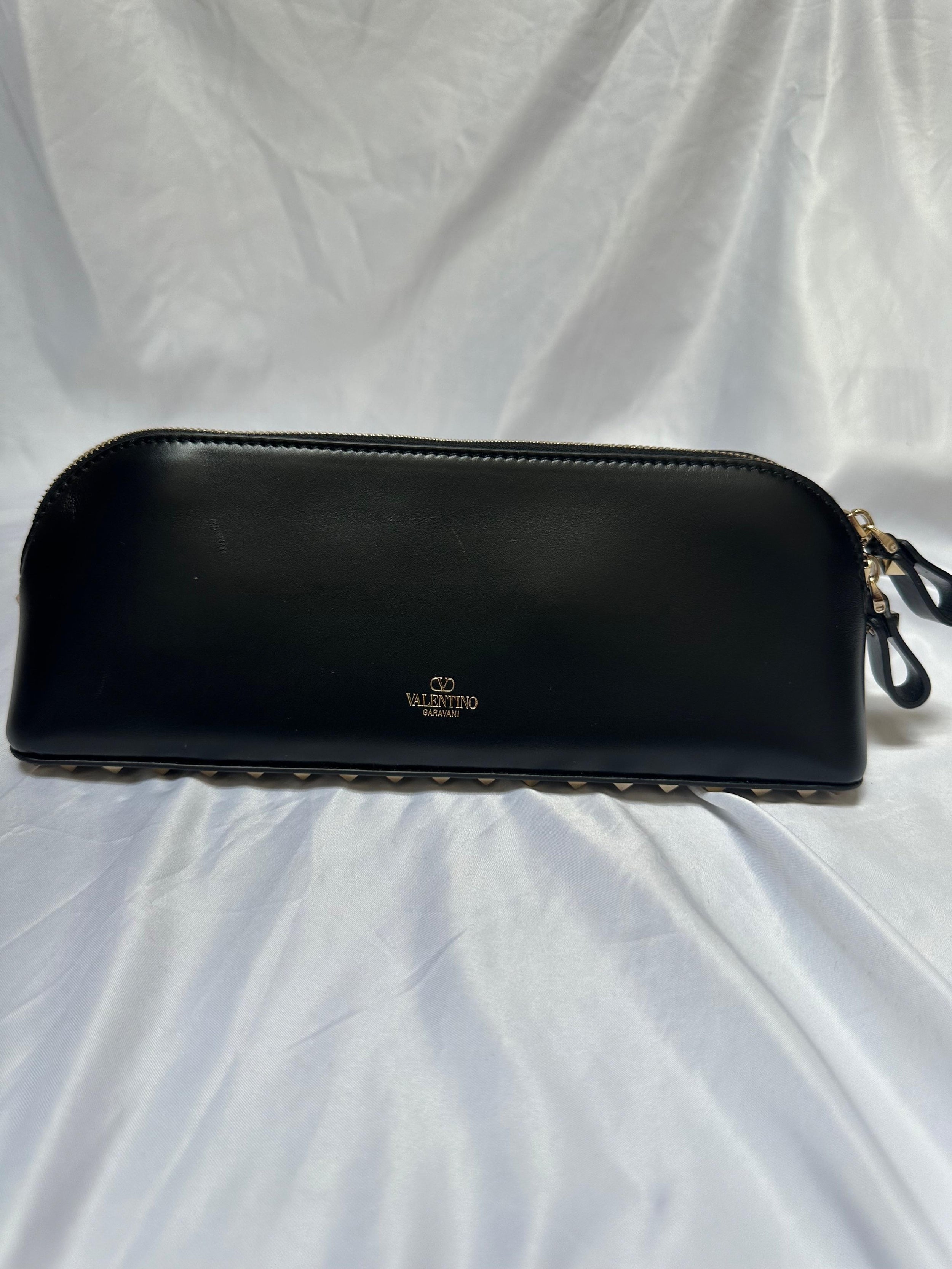 Valentino Black Leather Rockstud Shoulder Bag