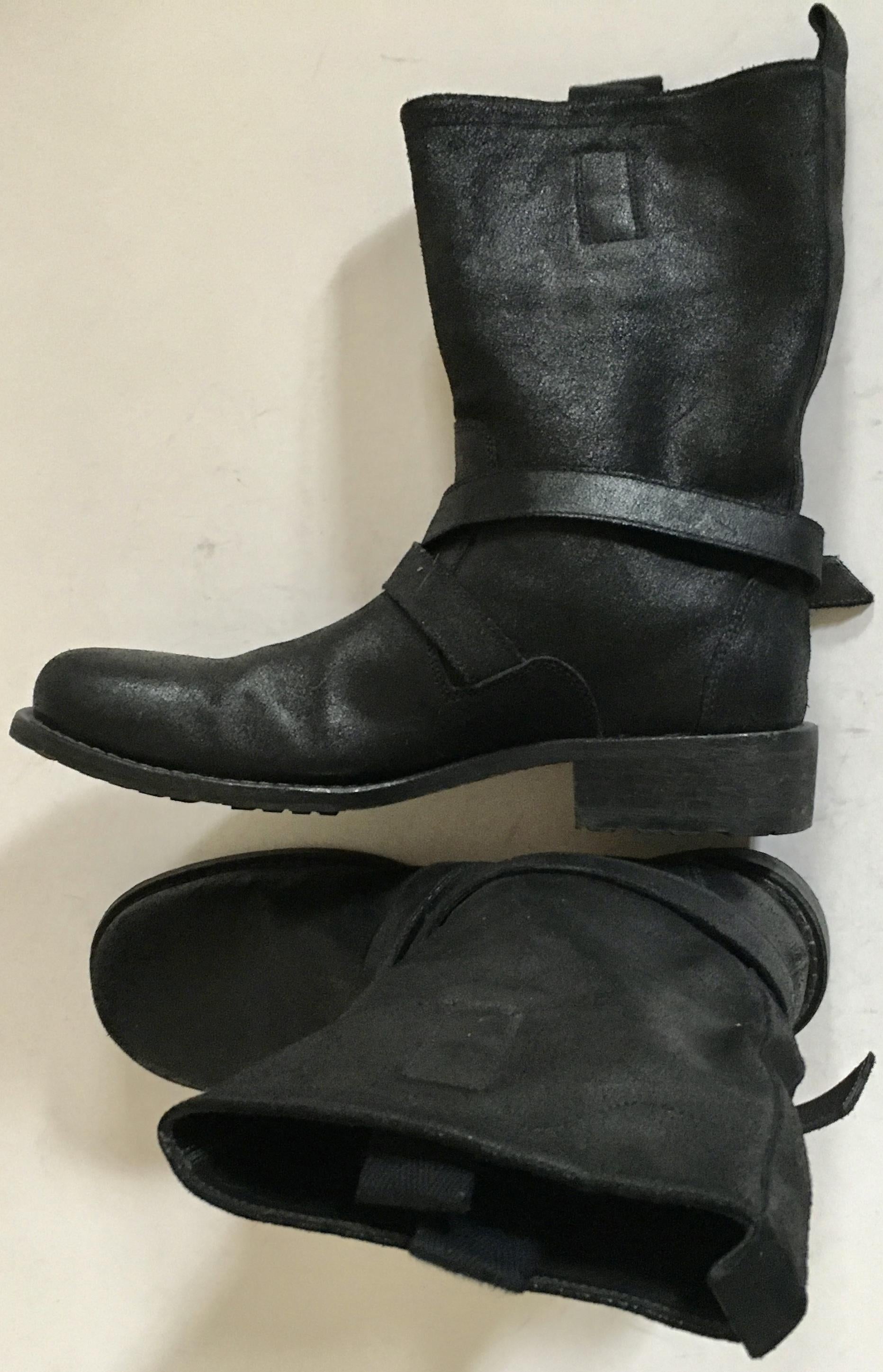 Neil Barrett black mens leather boots