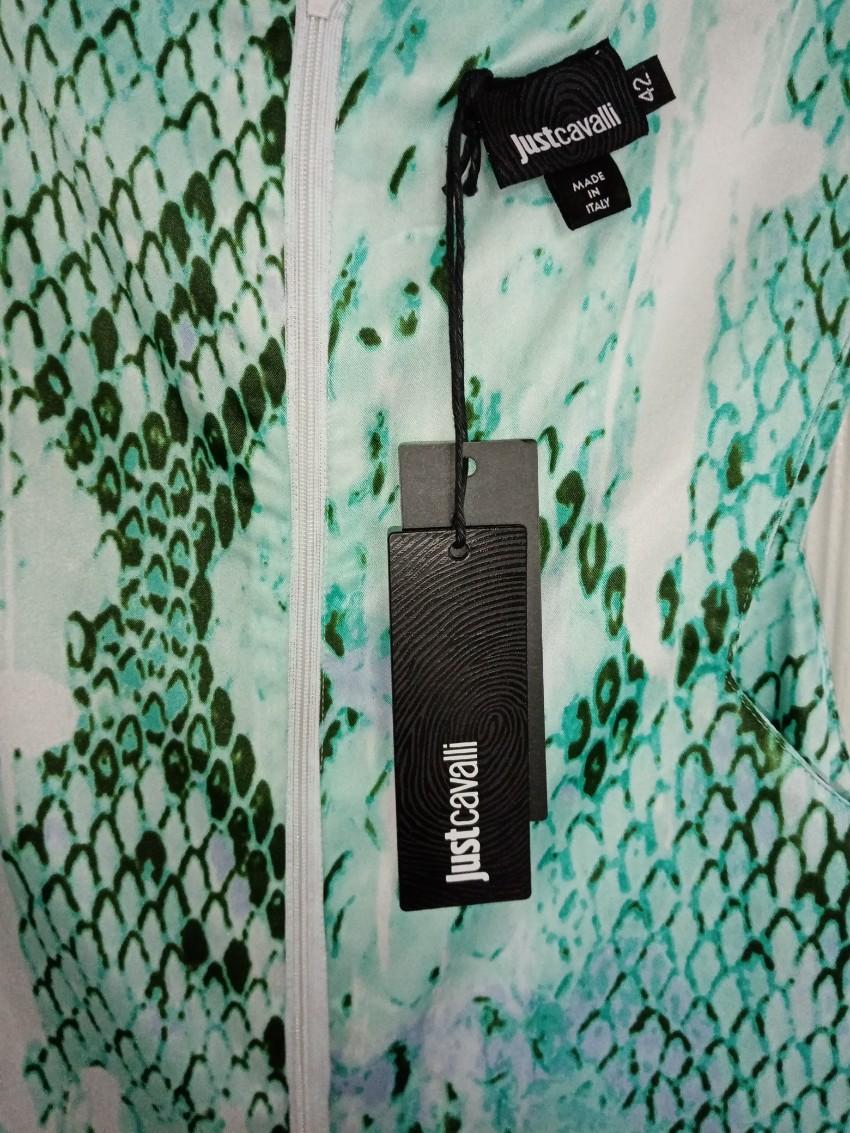 Just Cavalli Snake Print Green Dress