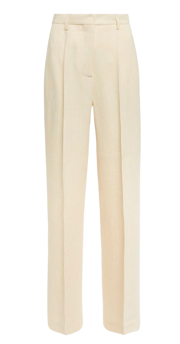 Nanushka Elaina Cream Wide Leg Trousers