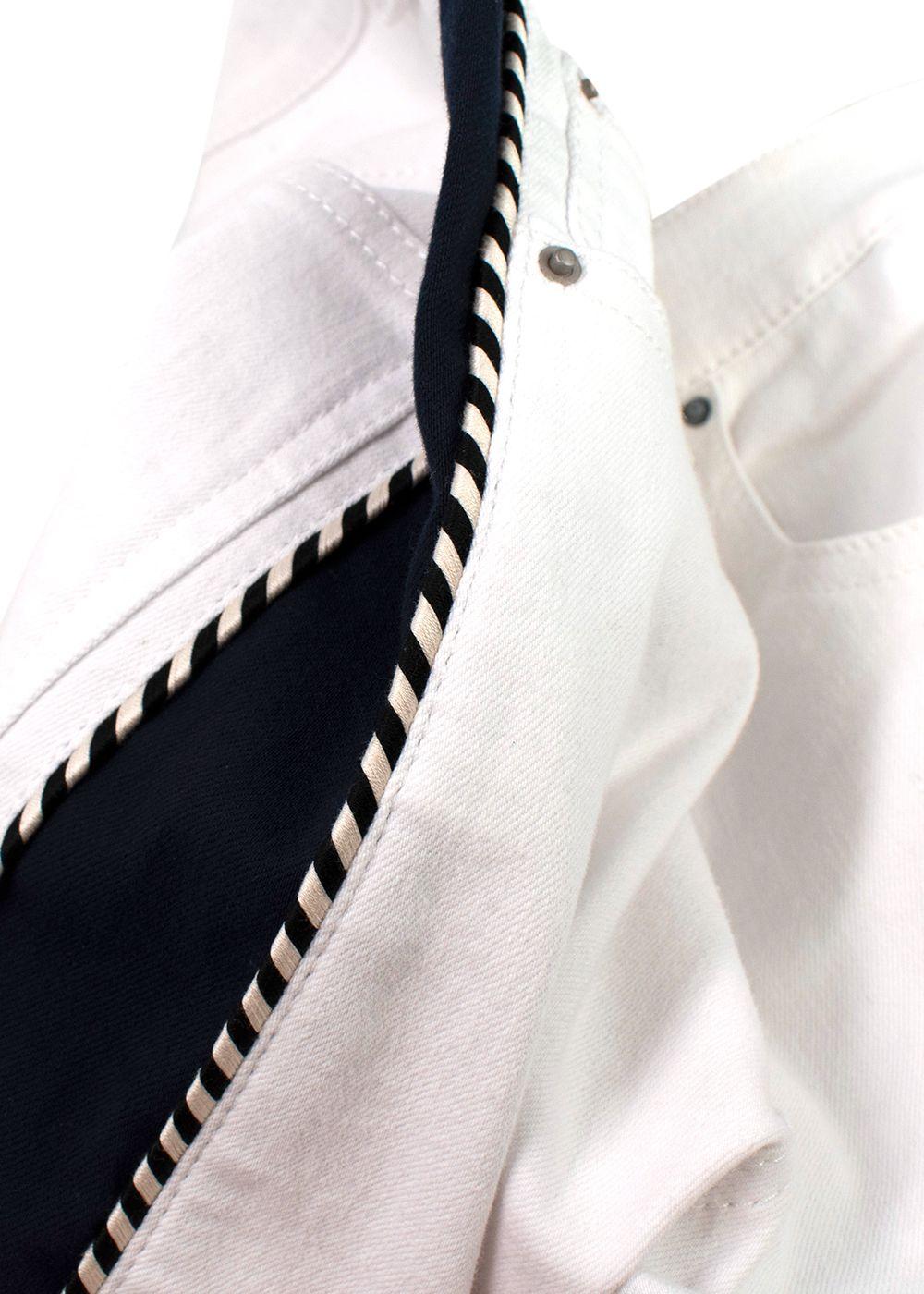 Isabel Marant White & Navy Slim Leg Jeans