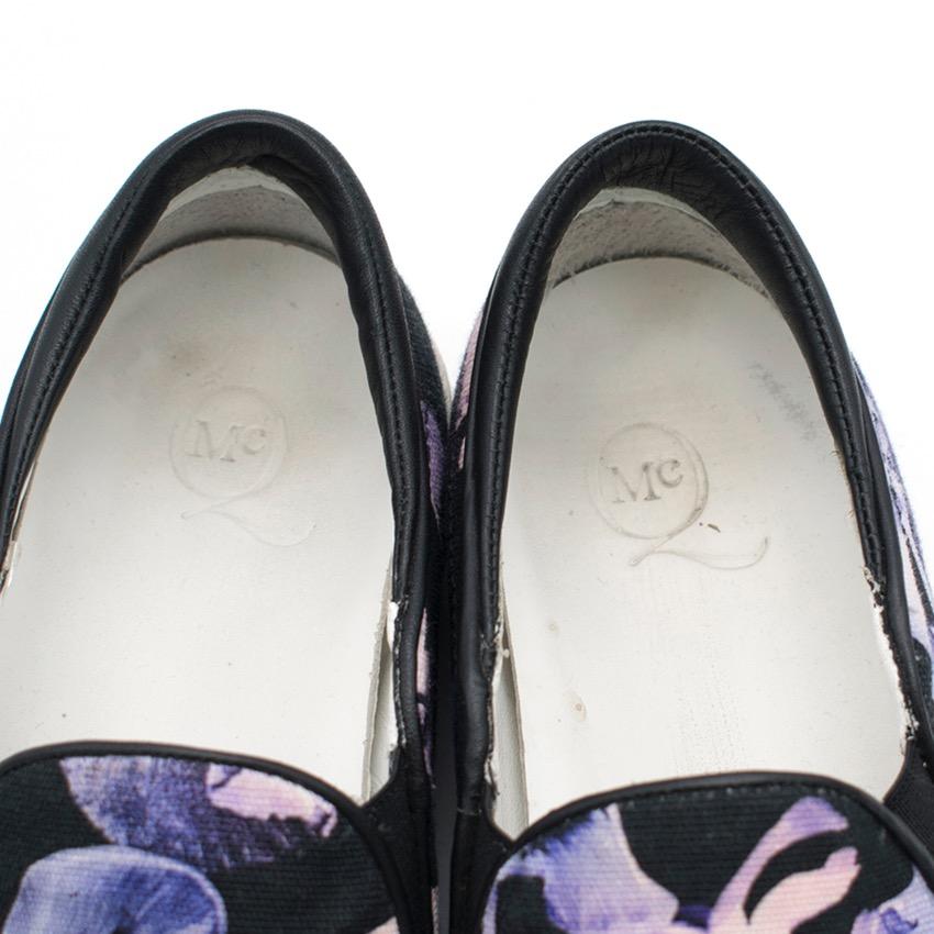 MCQ Purple Flower Print Skate Shoes