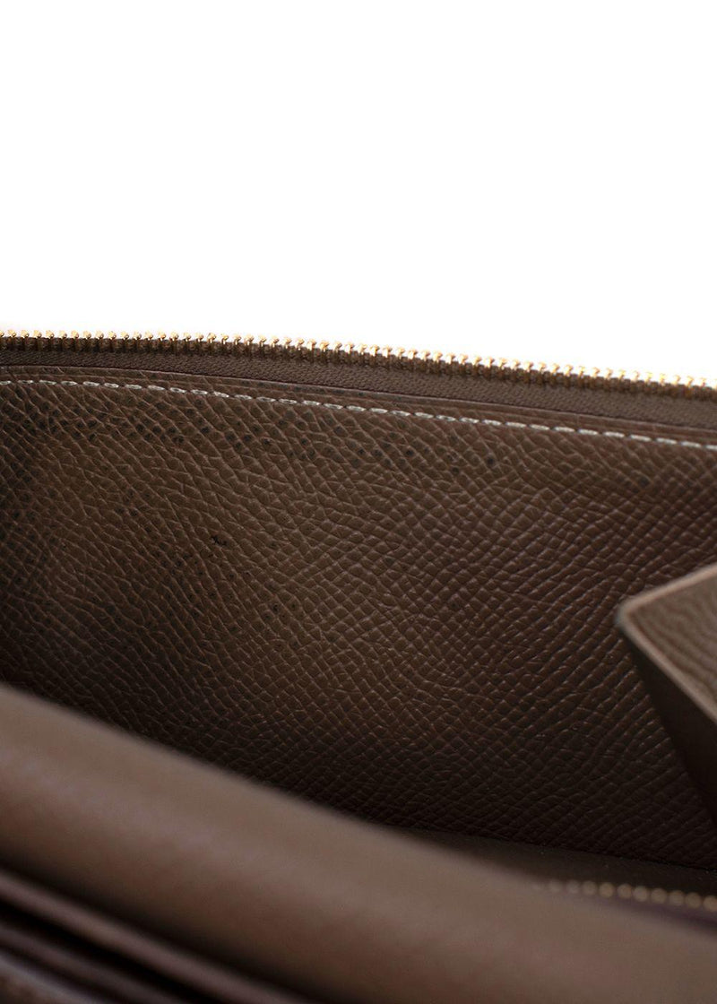 Hermes Etoupe Bearn Wallet With Gold Hardware