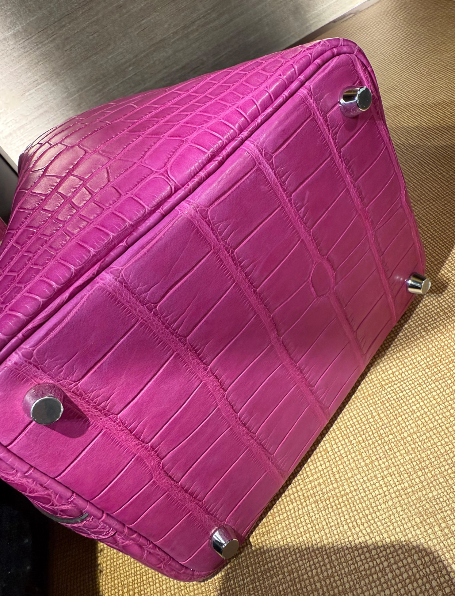 Hermes Rose Scheherazade Matte Alligator Mississippiensis Picotin 18