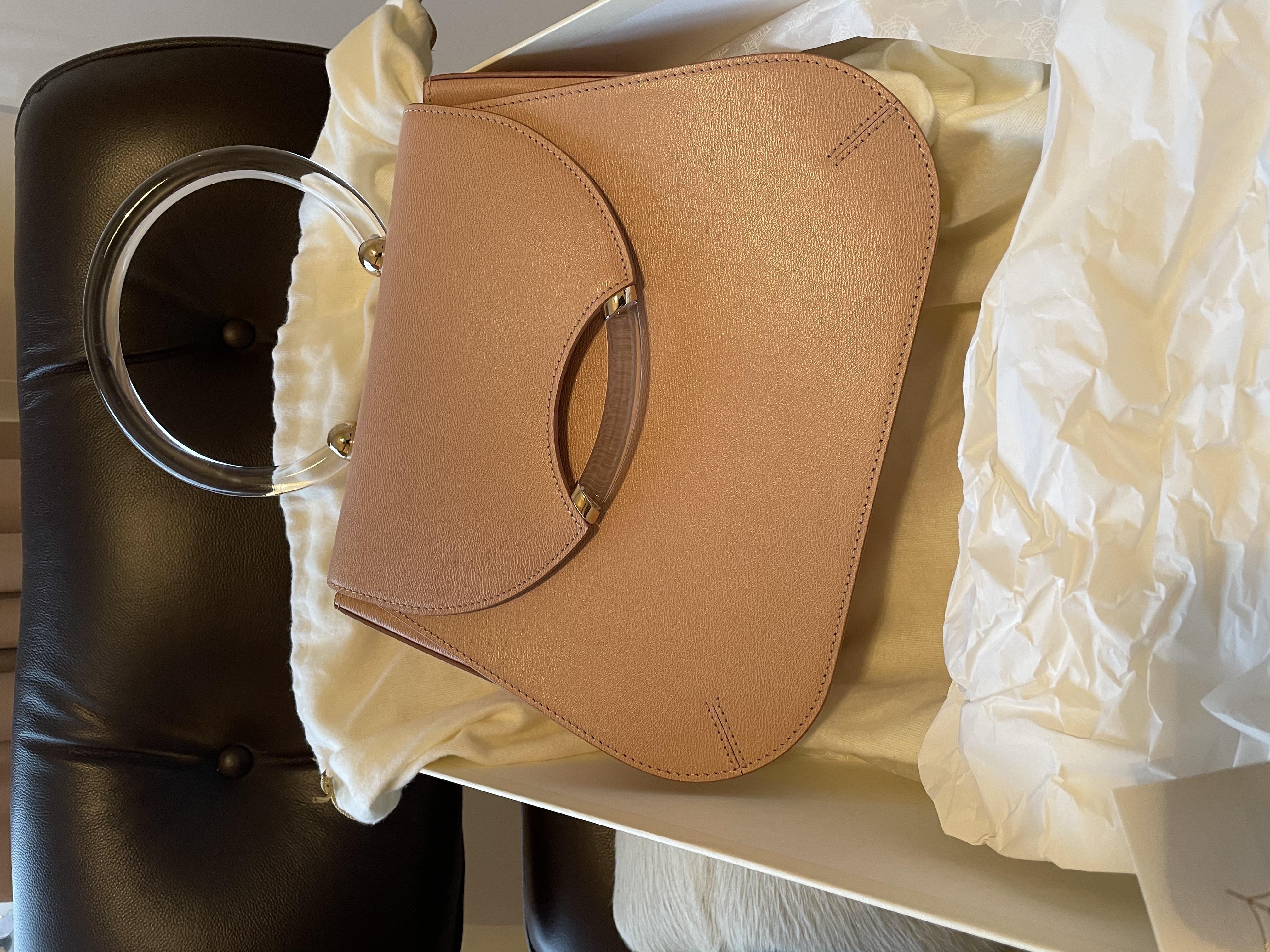 Charlotte Olympia Perspex Top Handle Leather Bag