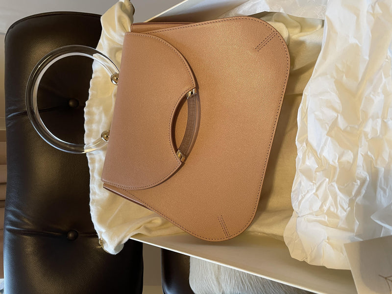 Charlotte Olympia Perspex Top Handle Leather Bag
