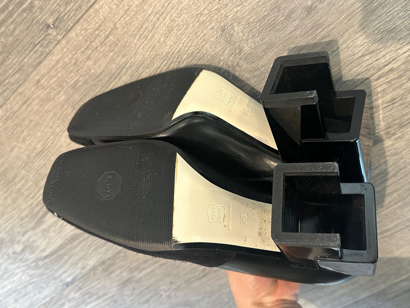 Loewe Black Leather/Suede Ankle Boots
