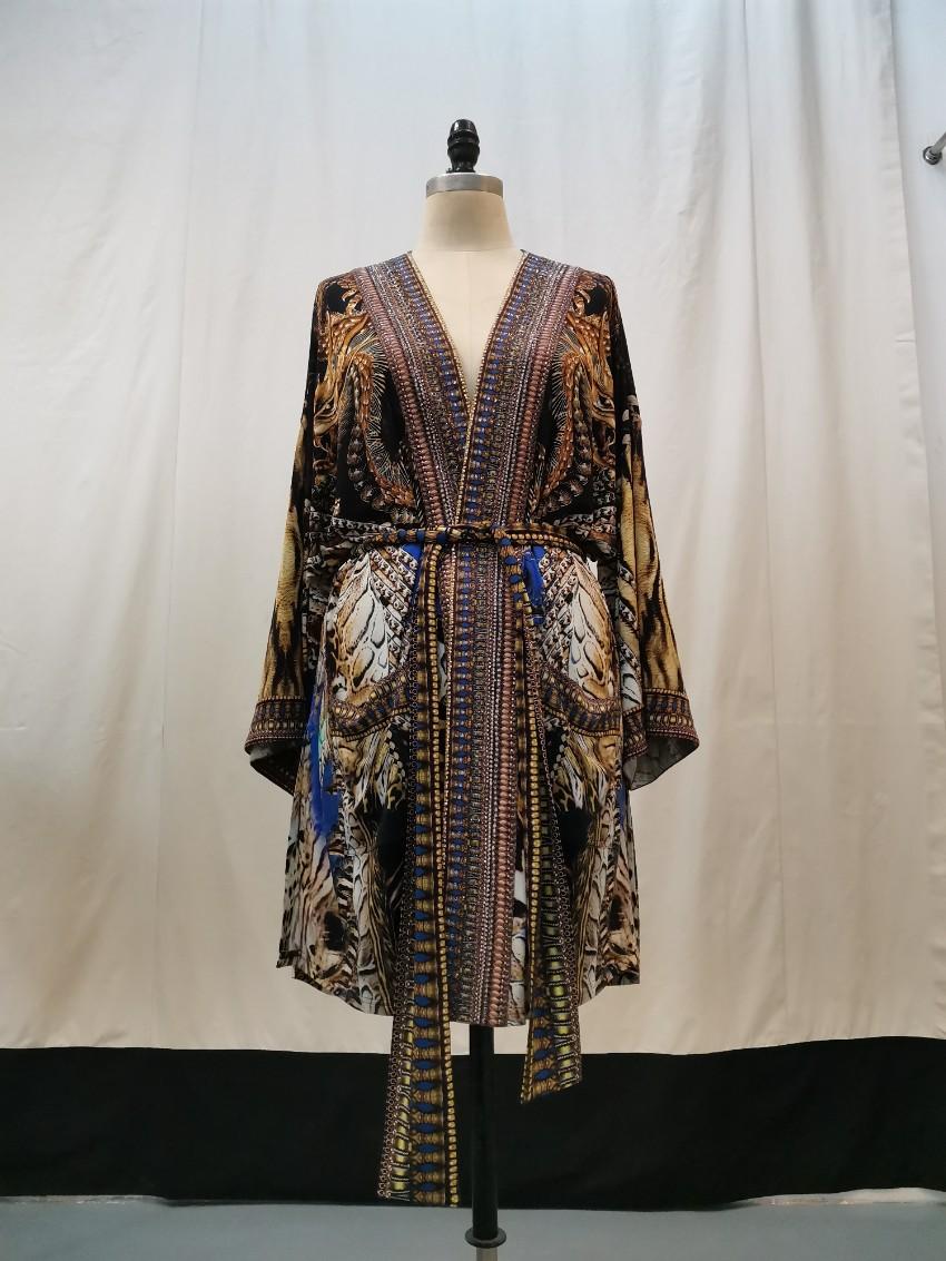 Camilla Printed Silk Zodiac Kimono