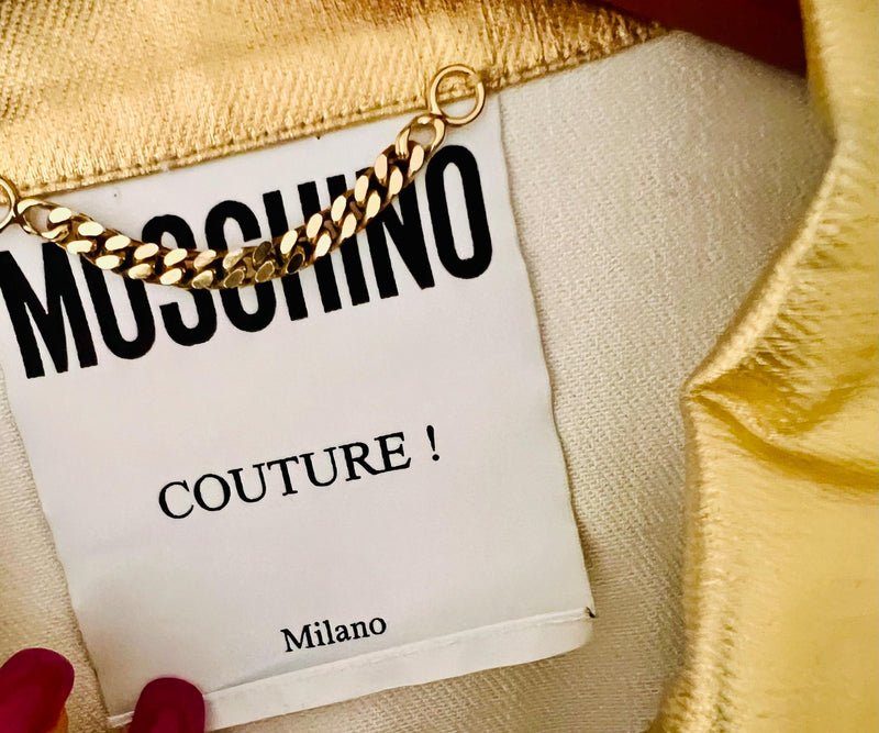Moschino Couture Vintage Gold Dress And Jacket Barbie Collection