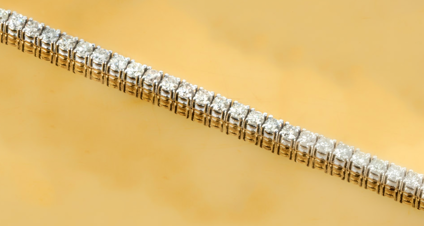18ct White Gold Diamond Tennis Bracelet