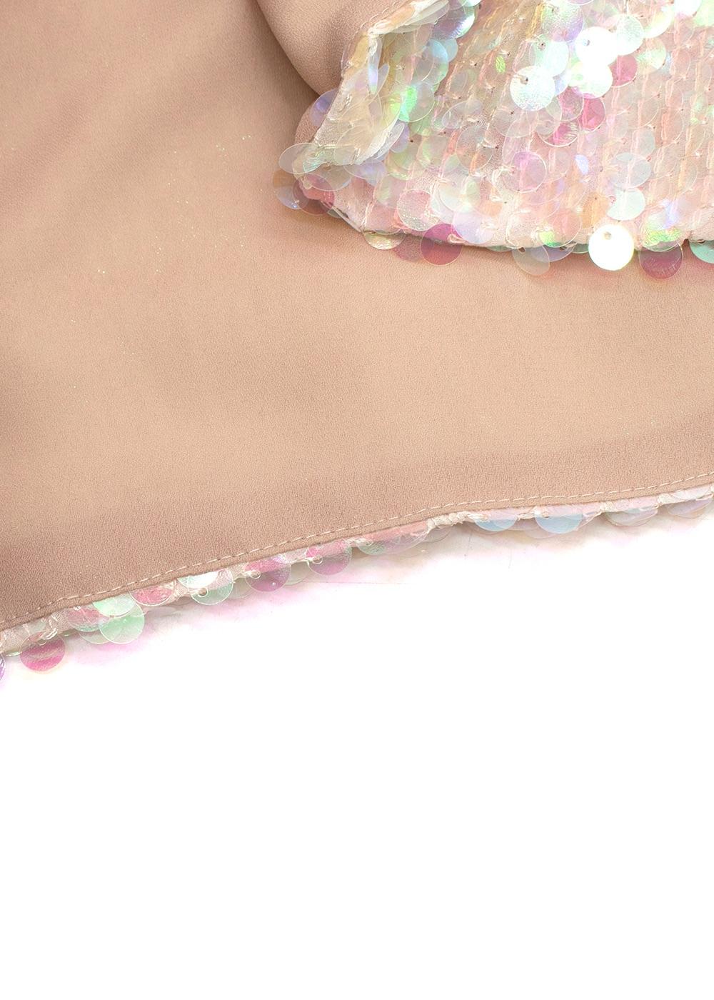 Sandy Liang Pink Sequin Cami Top