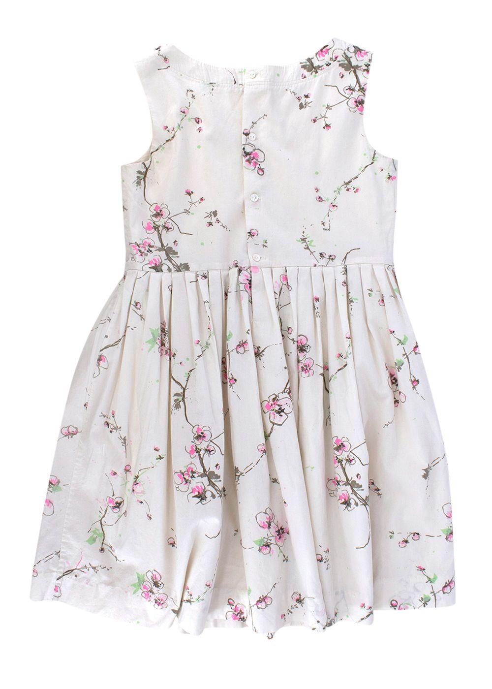 Kids 10Y Floral Print Sleeveless Dress