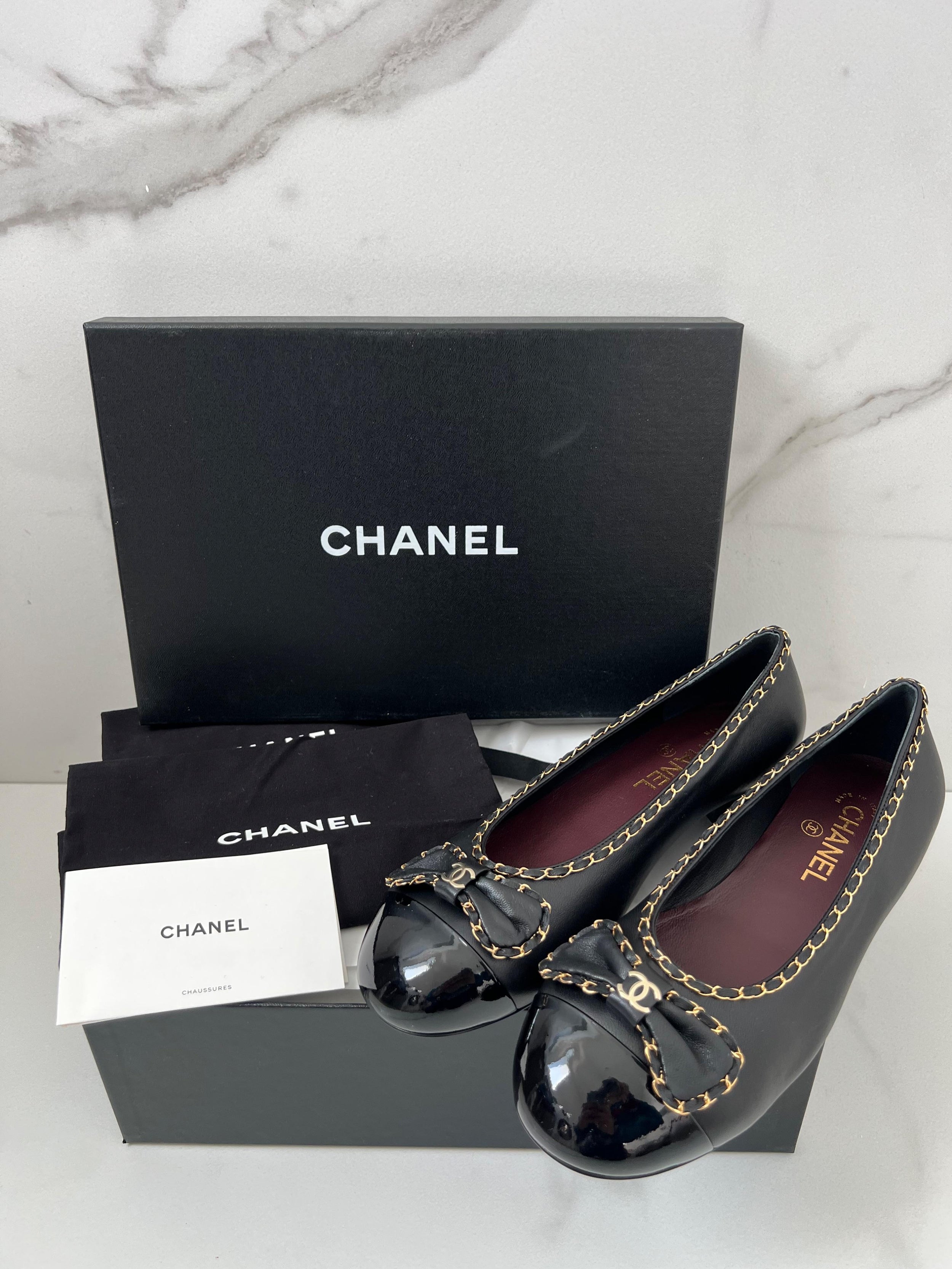 Chanel Chain Detail Ballet Flats