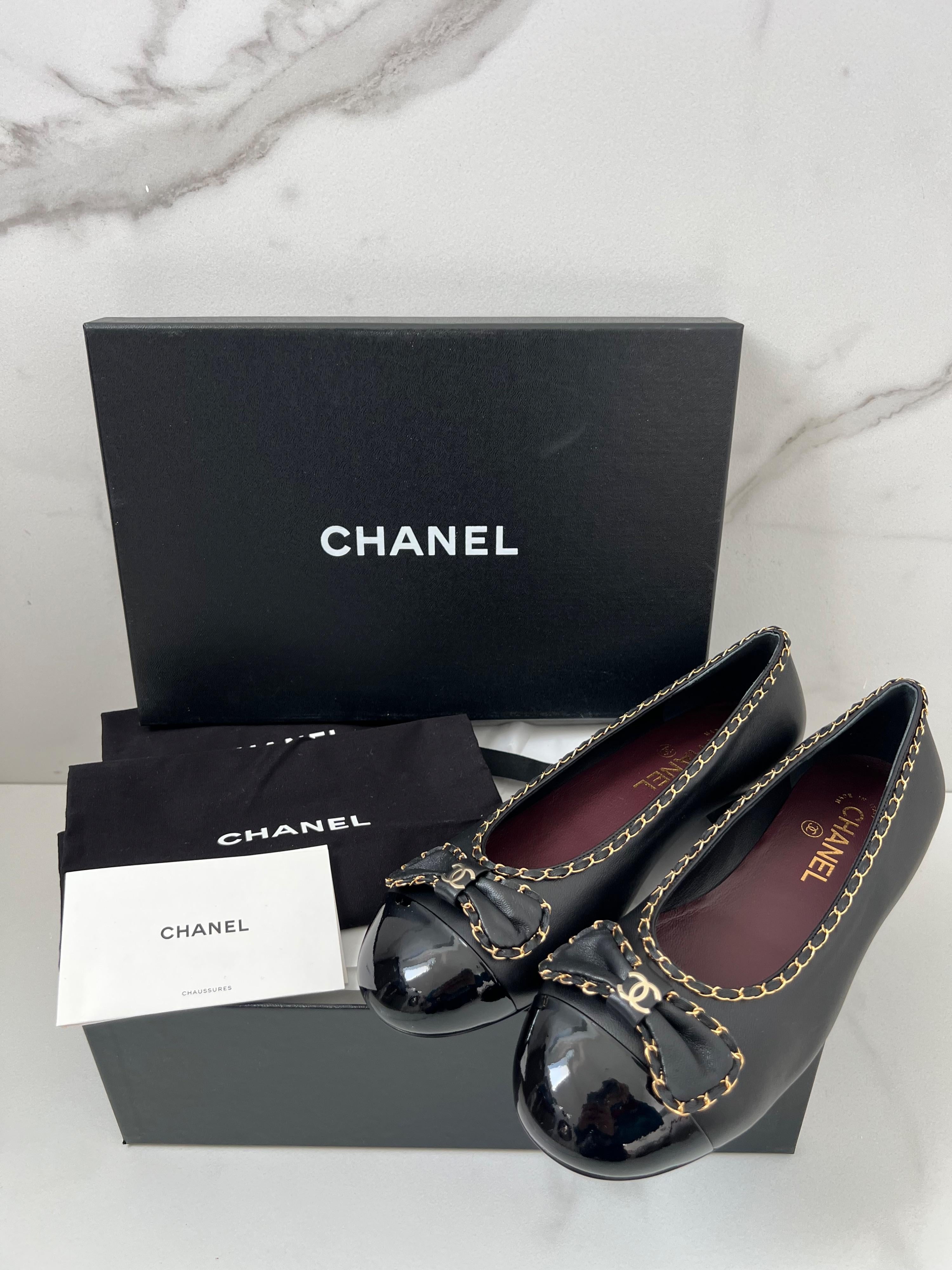 Chanel Chain Detail Ballet Flats