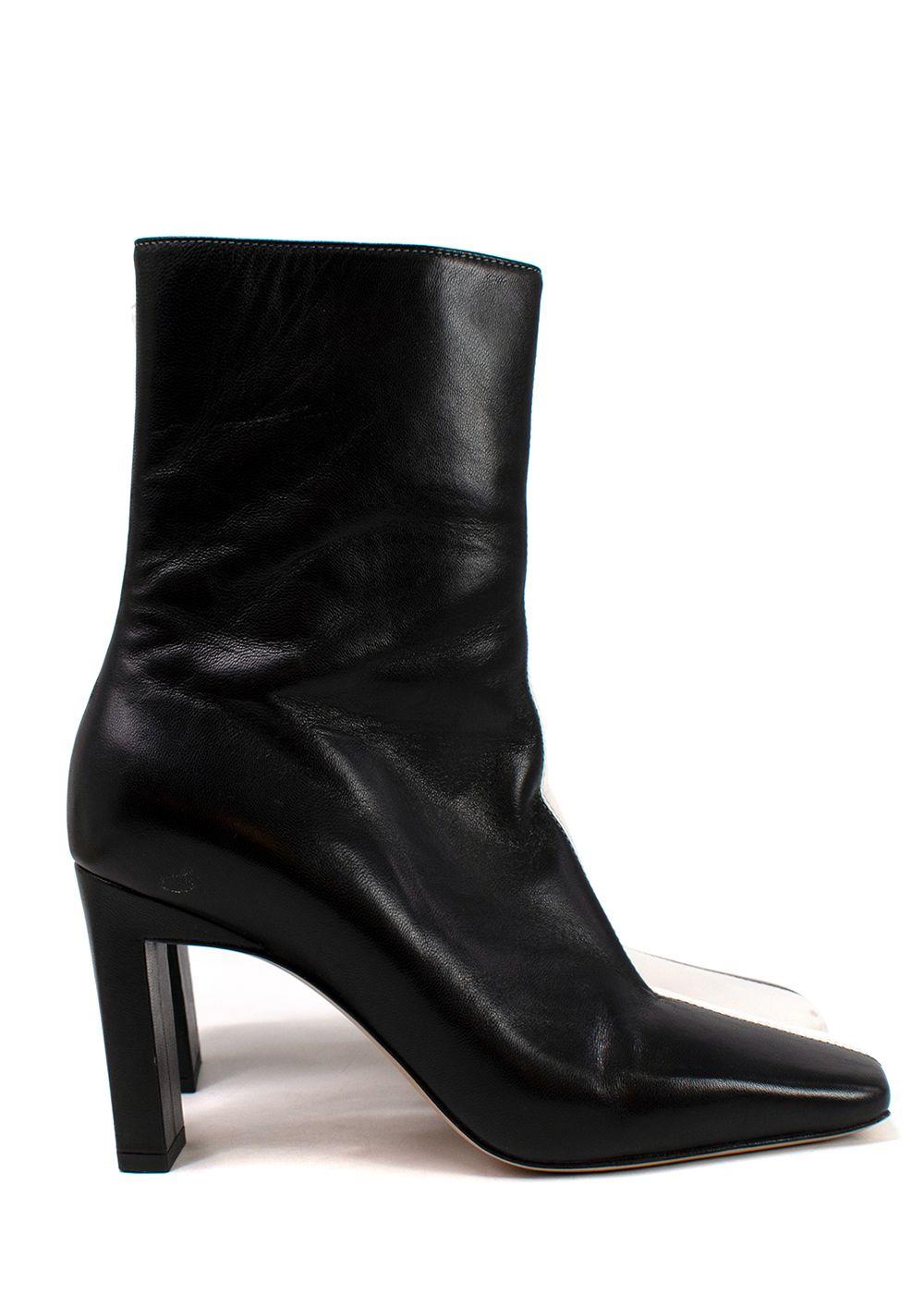 Wandler Two Tone Black and White Ankle Boots