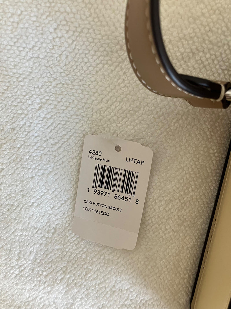 Coach Taupe Hutton Saddle bag