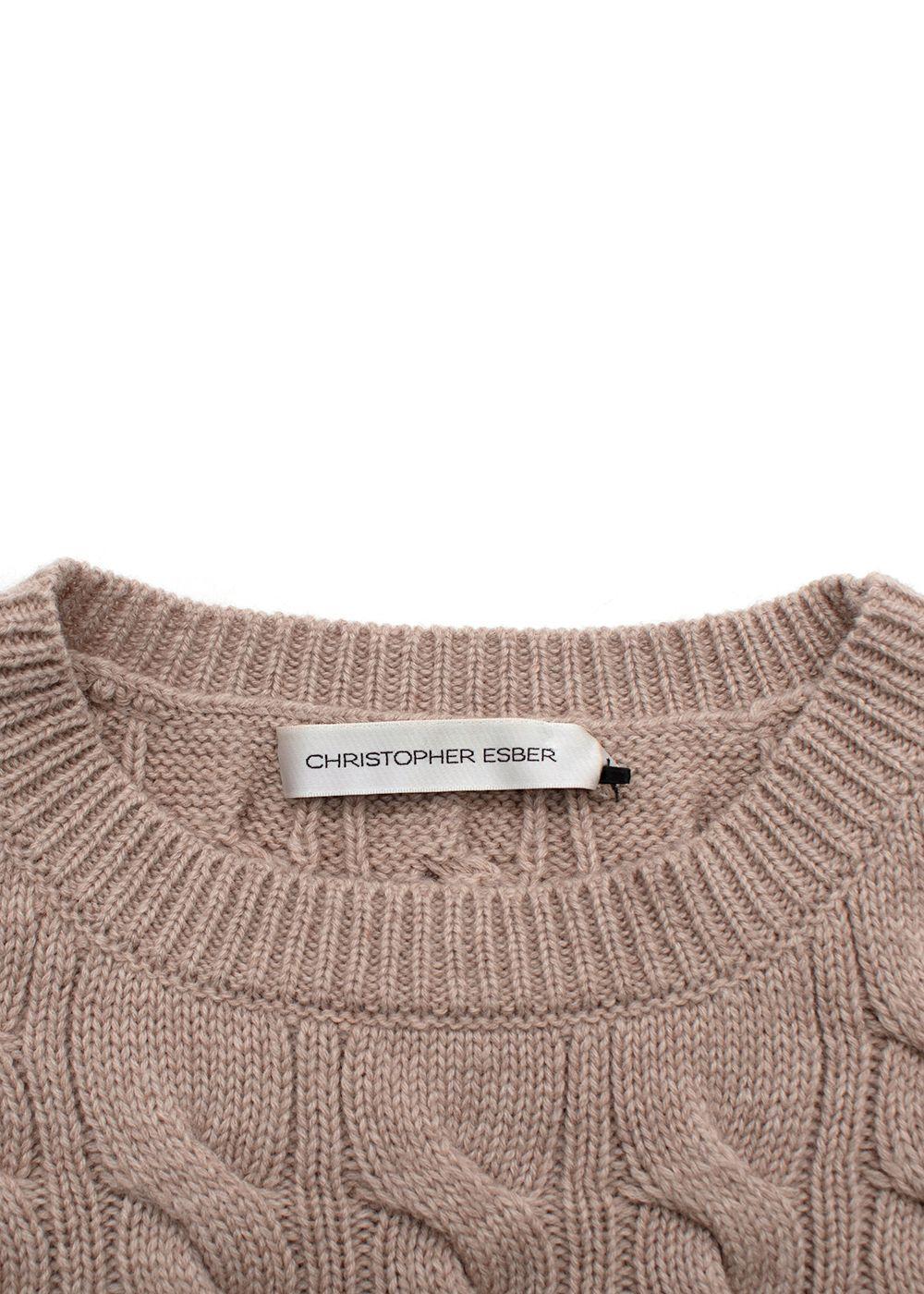 Christopher Esber Cropped Cable-knit Underwired Jumper