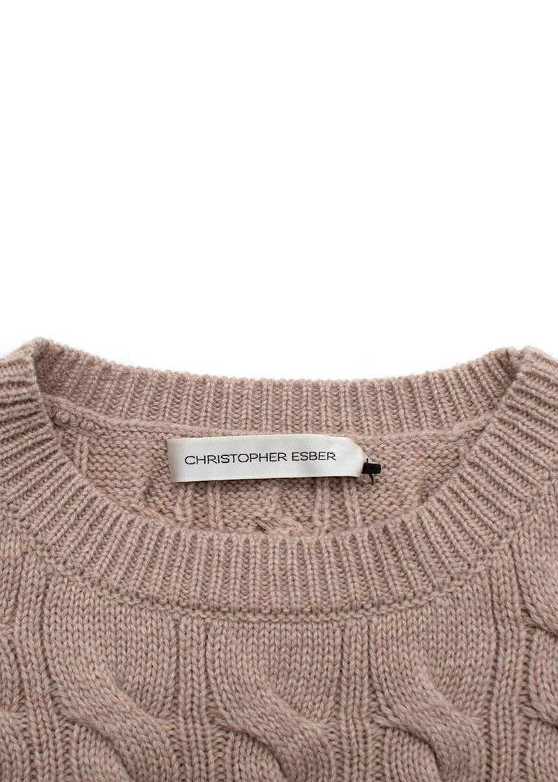 Christopher Esber Cropped Cable-knit Underwired Jumper