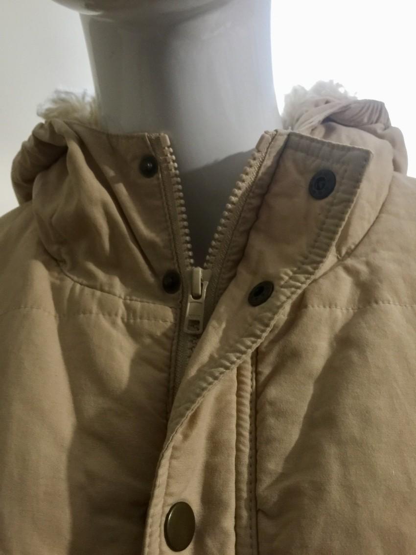 Ganni faux shearling lined hooded coat