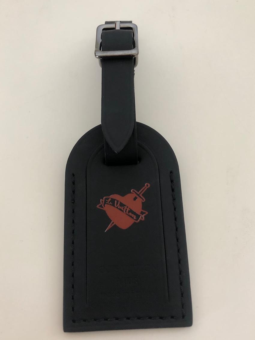 Louis Vuitton Black Beverly Hills/Dagger Heart Stamped Luggage Tag