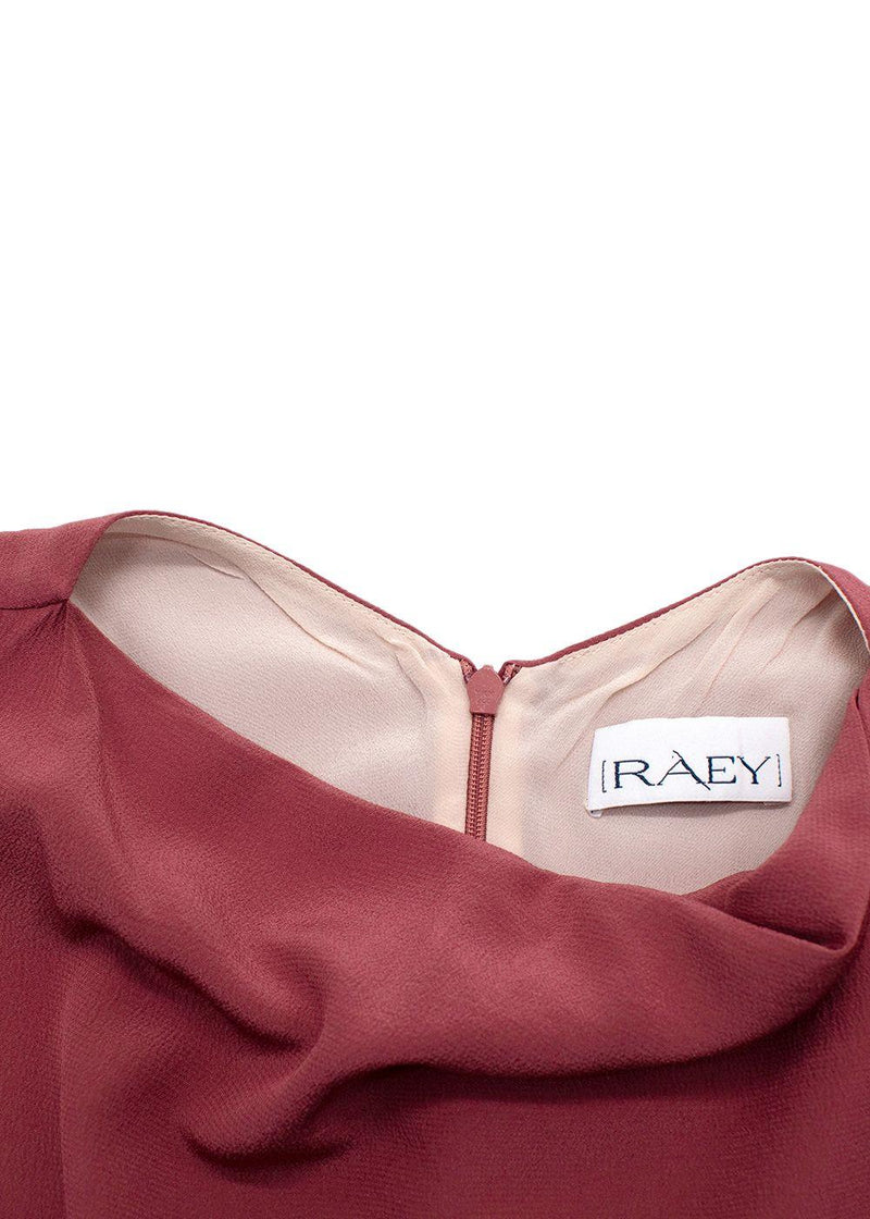 RAEY Dark Blush Silk Midi Dress