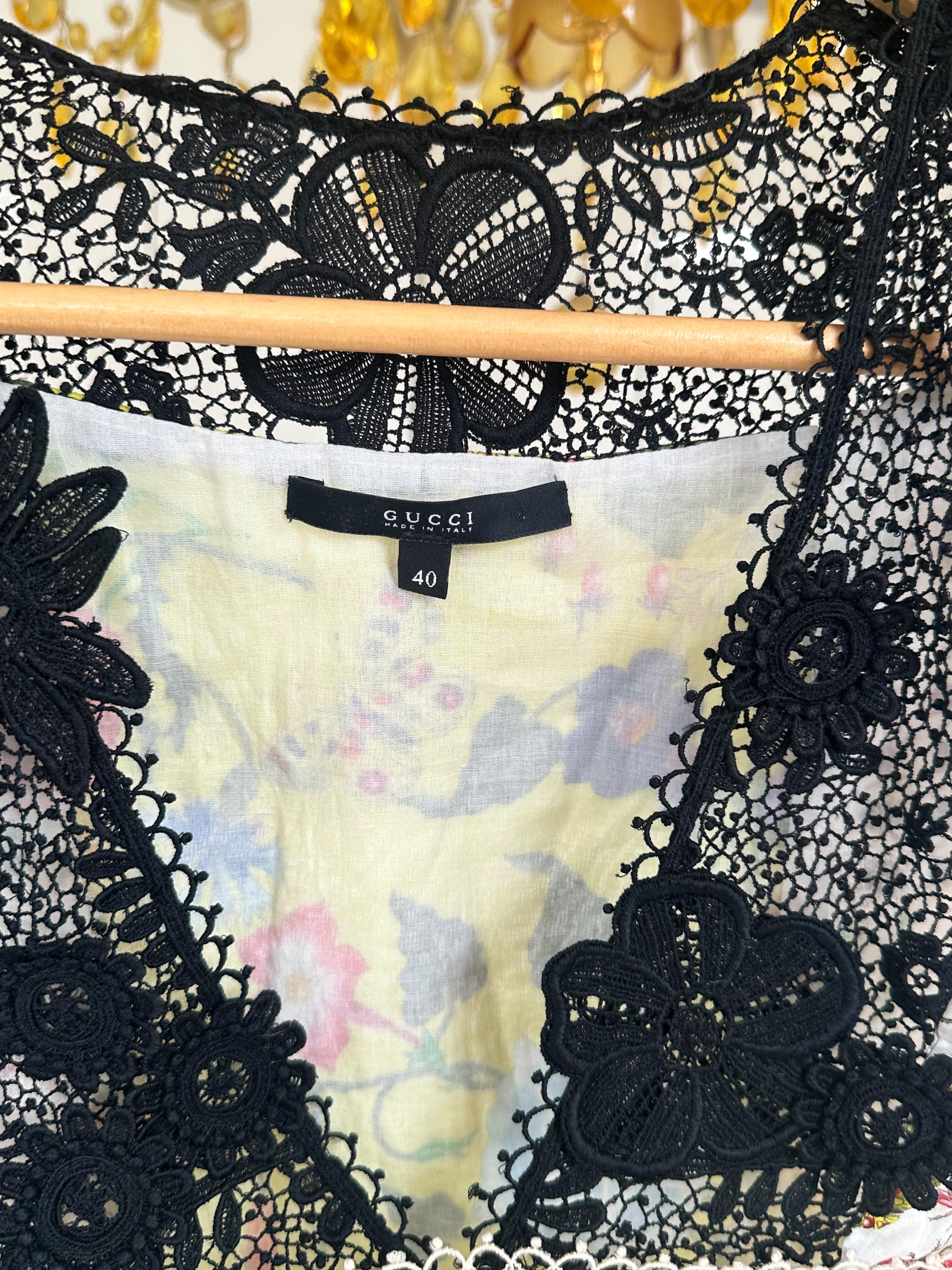 Gucci Floral Mixed Print Blouse