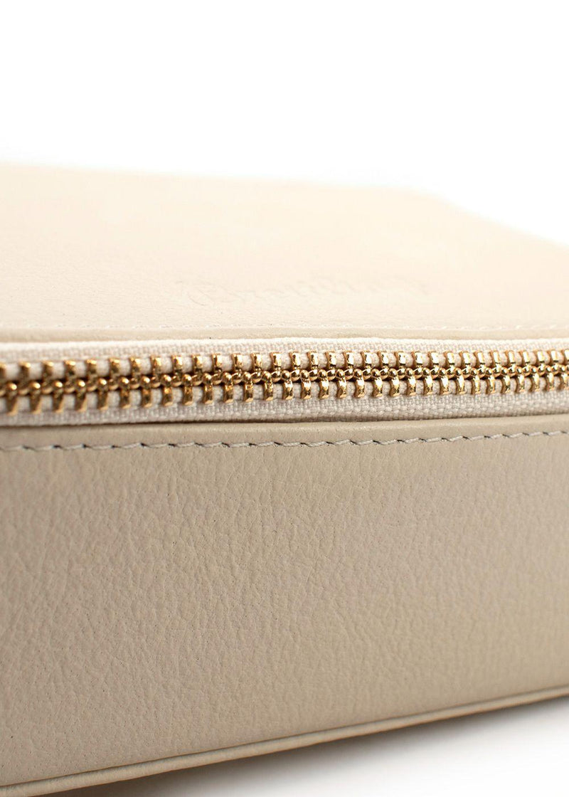 Breitling Cream Leather Travel Jewellery and Cosmetics Case