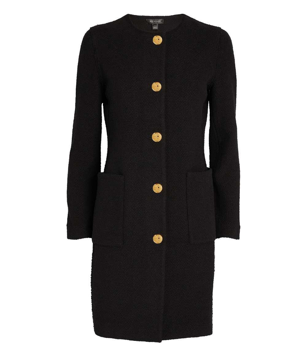 St. John Bouclé Twill Topper Jacket