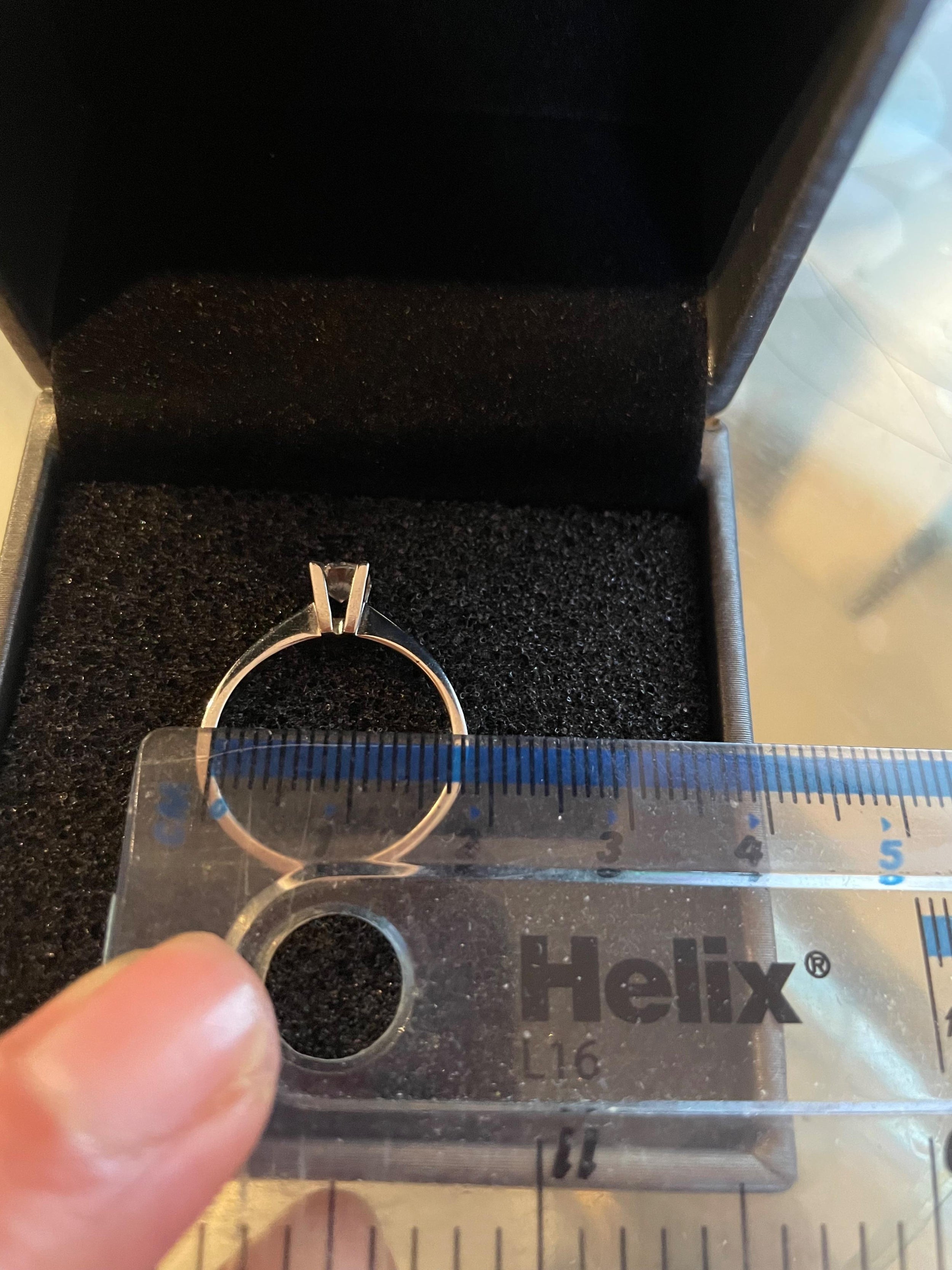 Bespoke18ct White Gold  0.4ct Natural Diamond Ring