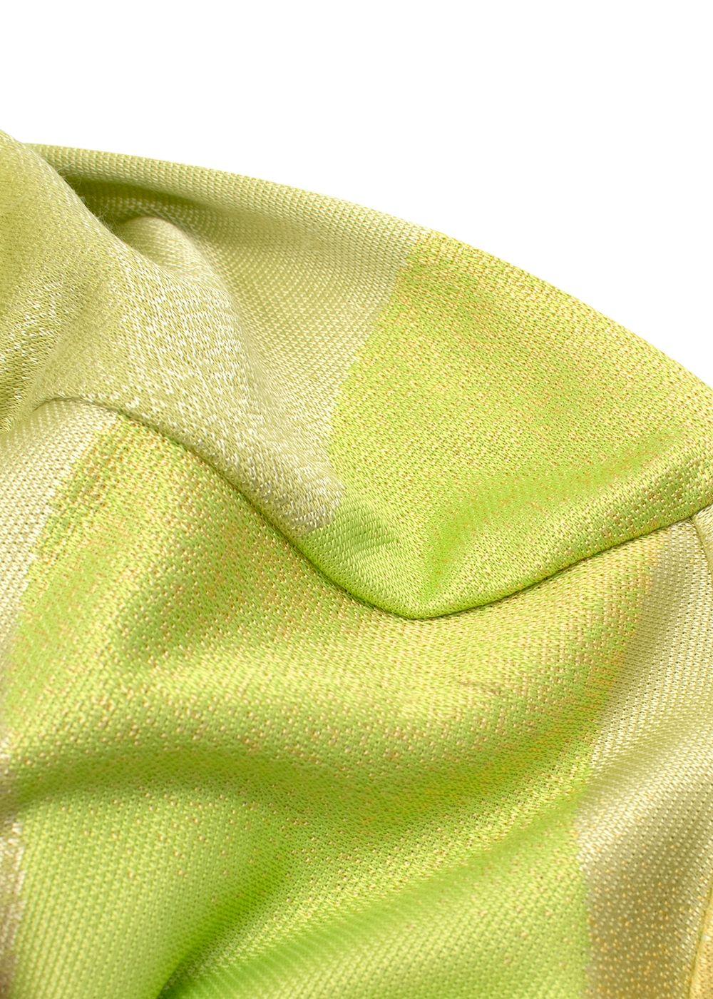 Alexis Chiara Lime Wave Cut Out Dress
