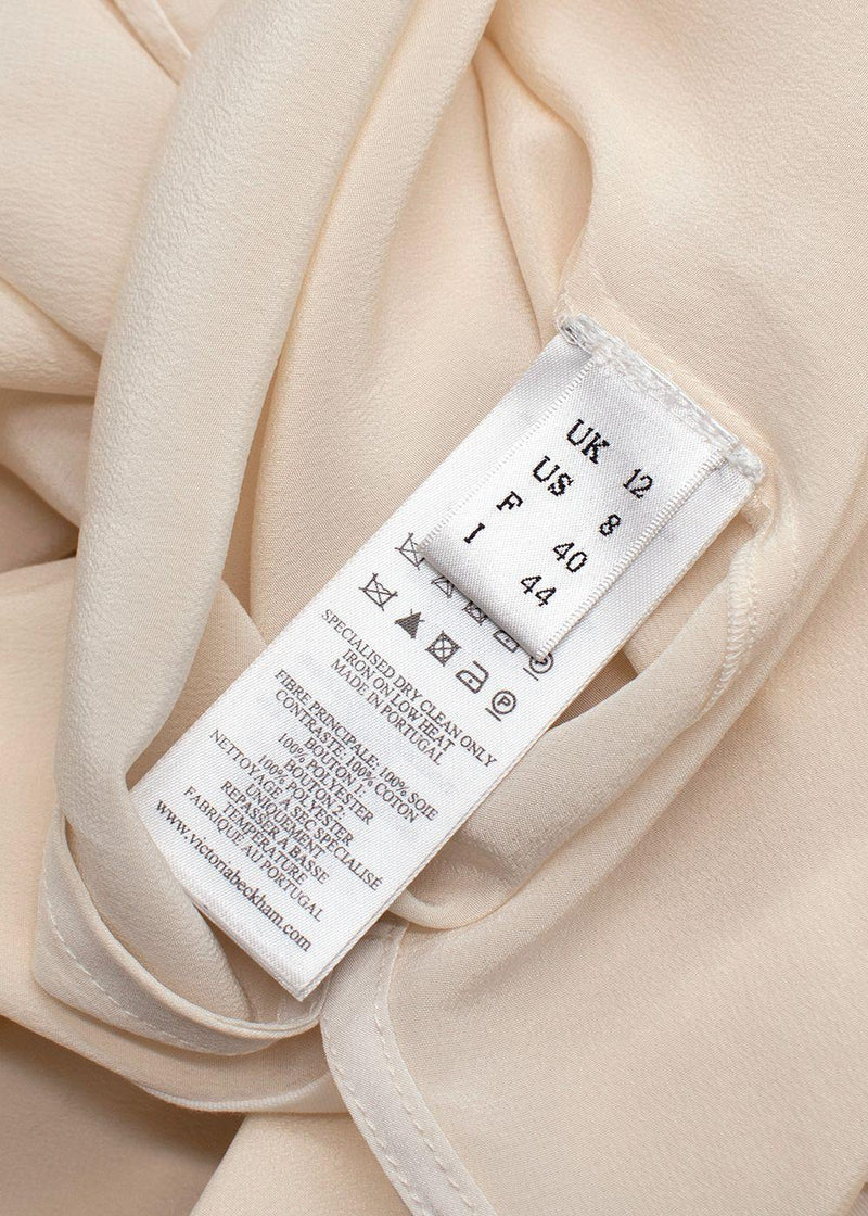 Victoria Beckham Ottoman-Paneled Silk Crepe De Chine Shirt