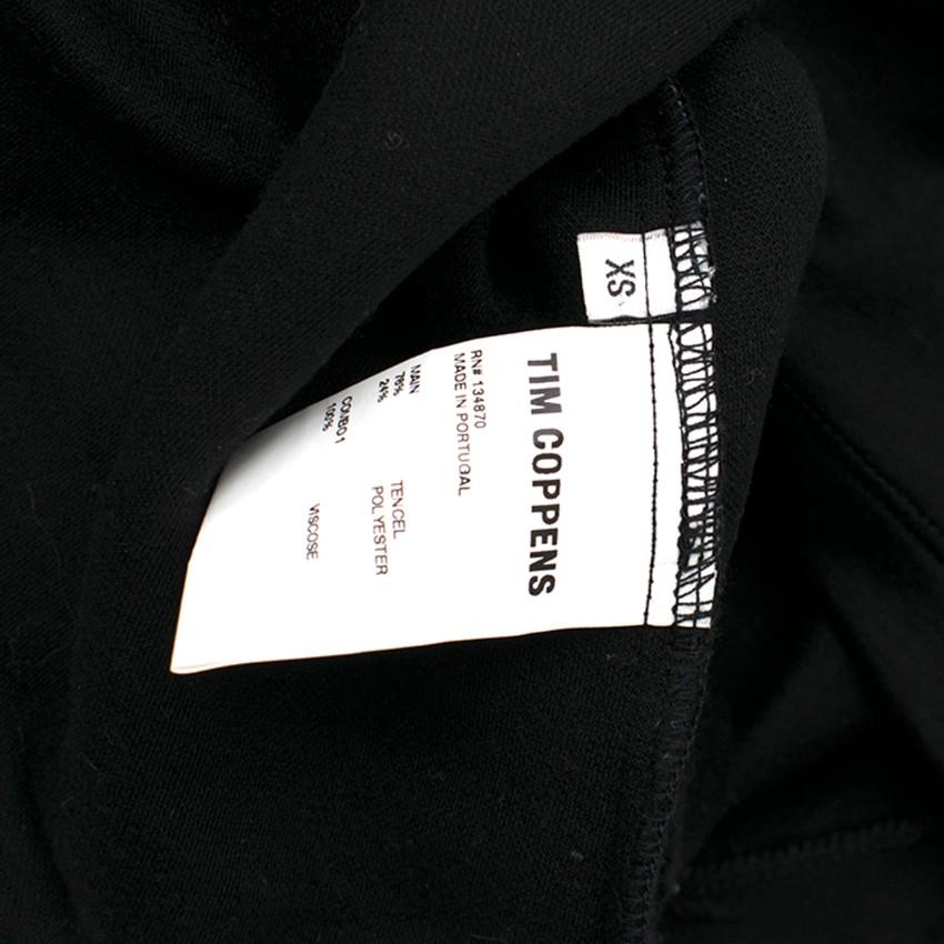 Tim Coppens Black Swallow Print High-Low Jumper
