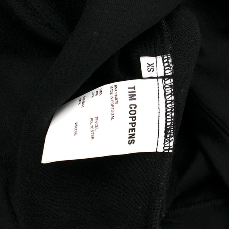 Tim Coppens Black Swallow Print High-Low Jumper