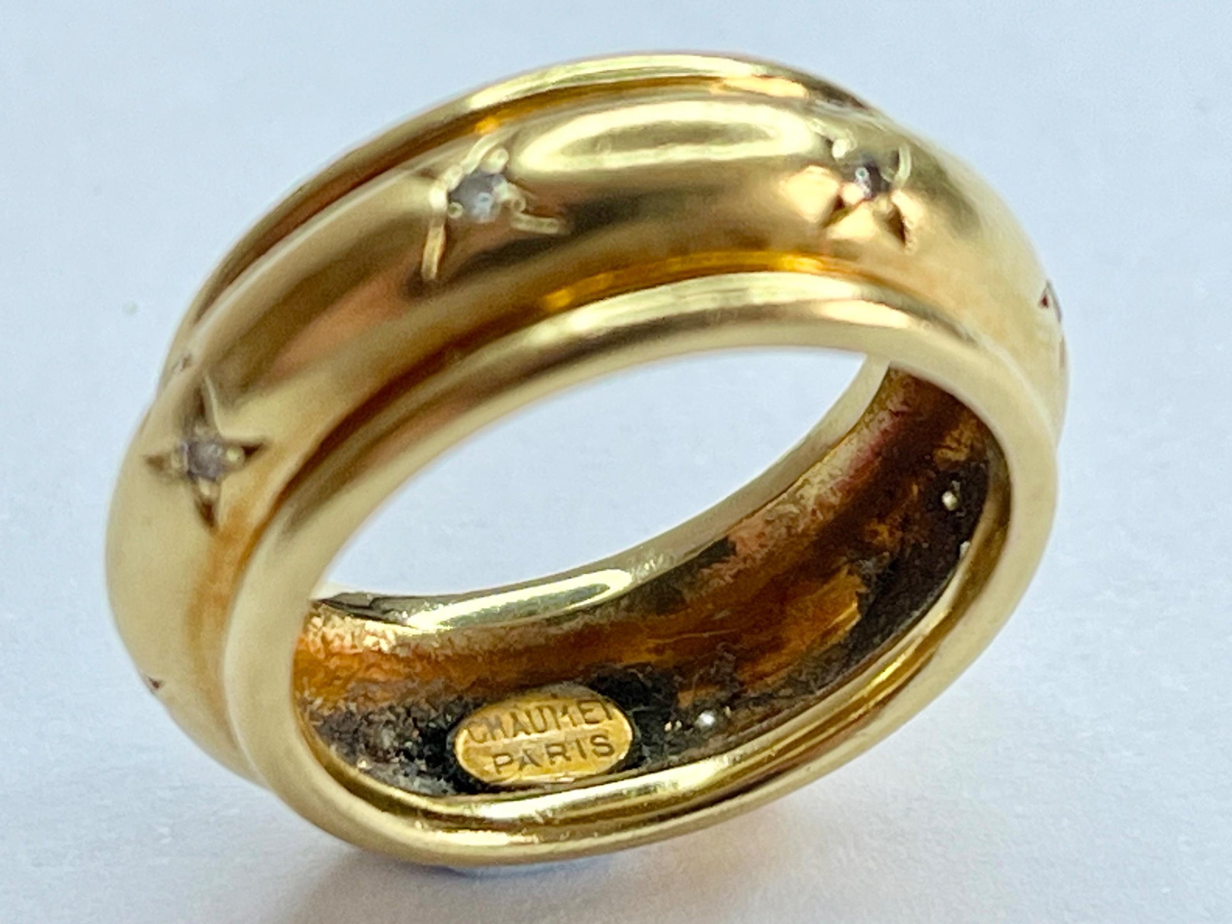 Chaumet 18ct Yellow Gold And Diamonds Eternity Band Size N