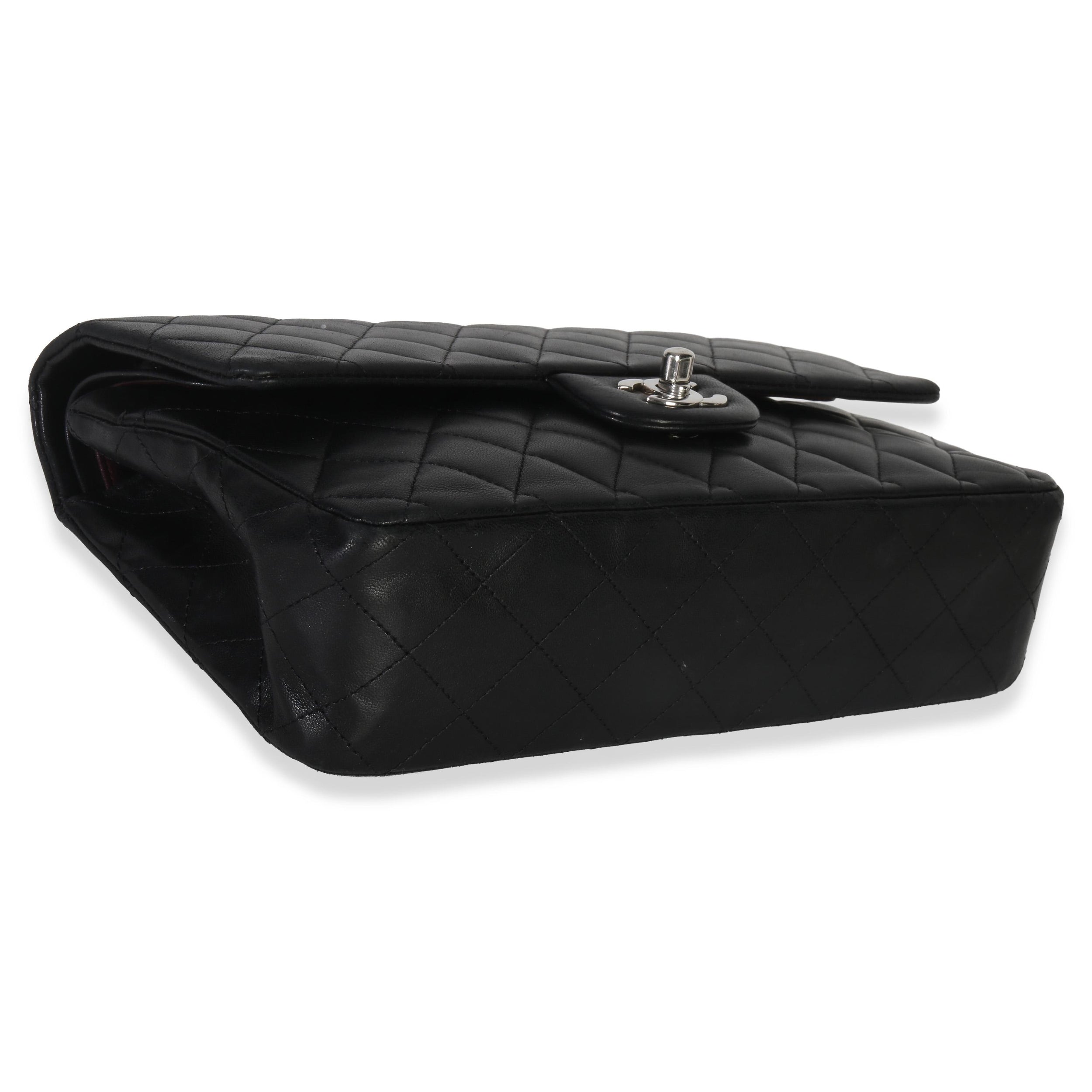 Chanel Black Quilted Lambskin Medium Classic Double Flap Bag
