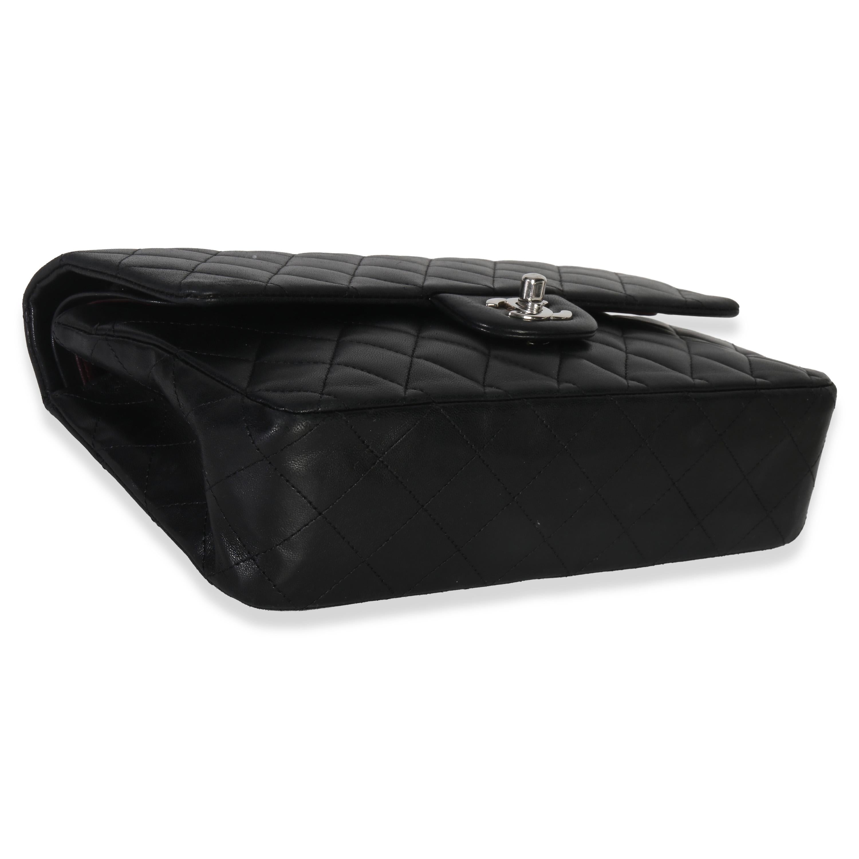 Chanel Black Quilted Lambskin Medium Classic Double Flap Bag