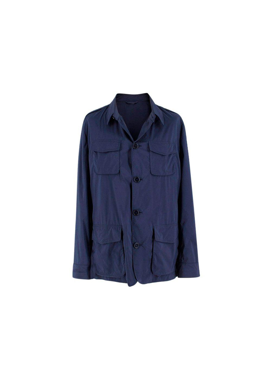 navy nylon lightweight jacket