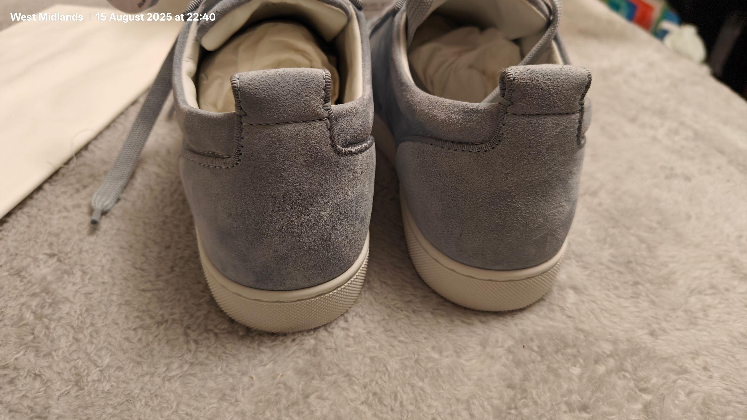 Louboutin Rantulow Orlato Sneakers in Suede Ice Blue