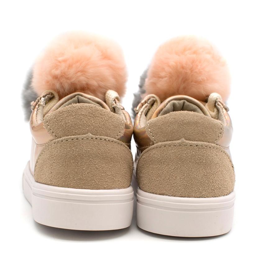 Bimbo Bimba Childrens Sneakers with Pom Poms