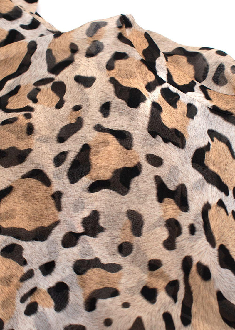 Petar Petrov Sheer Leopard Print Blouse