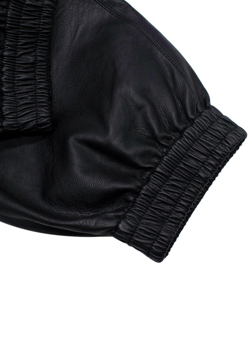 Stella McCartney Black Vegan Leather Joggers